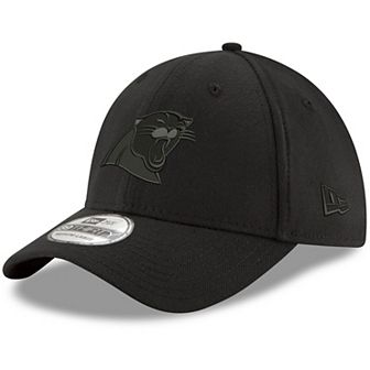 Men's New Era Black Carolina Panthers Logo 39THIRTY Flex Hat