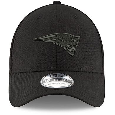 Men's New Era Black New England Patriots Logo 39THIRTY Flex Hat