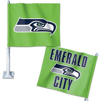 WinCraft Seattle Seahawks Double-Sided Slogan Car Flag