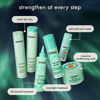amika Midnight Mender and Soulfood Nourishing Mask Set amika Midnight Mender Overnight Strength Repair Hair  main image 3