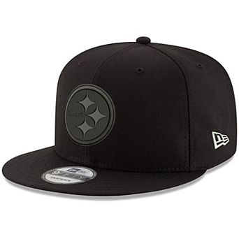 Men's New Era Black Pittsburgh Steelers Black On Black 9FIFTY Adjustable Hat