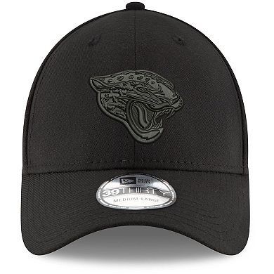 Men's New Era Black Jacksonville Jaguars Logo 39THIRTY Flex Hat