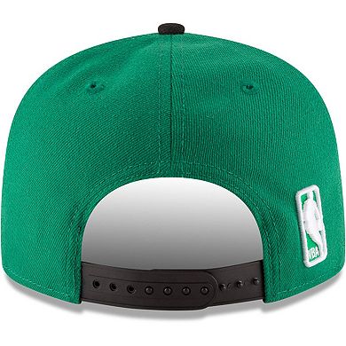 Men's New Era Kelly Green/Black Boston Celtics 2-Tone 9FIFTY Adjustable Snapback Hat