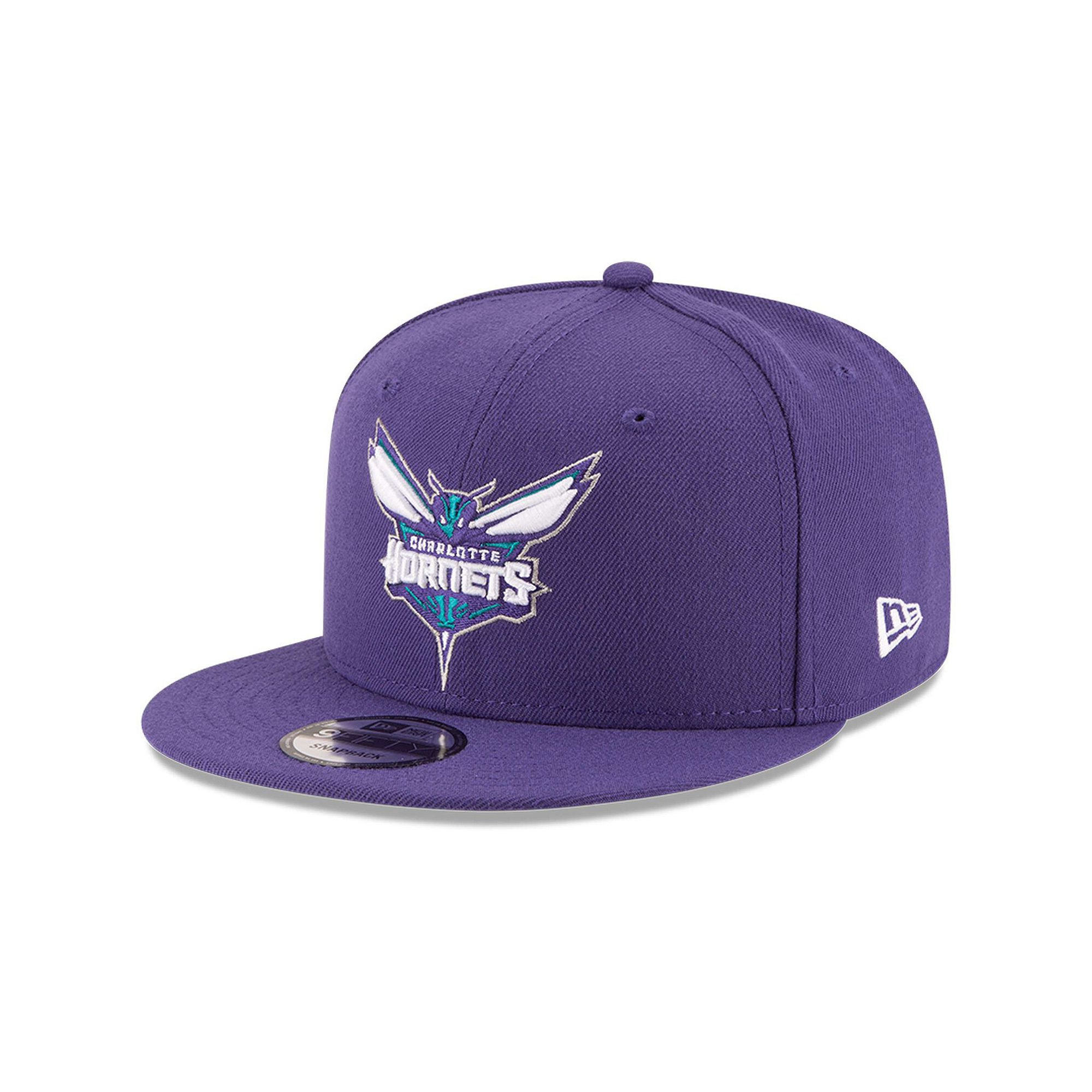 Mens New Era Purple Charlotte Hornets Official Team Color 9FIFTY Snapback 