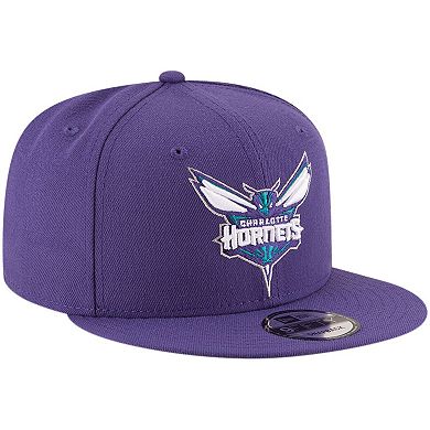 Men's New Era Purple Charlotte Hornets Official Team Color 9FIFTY Snapback Hat