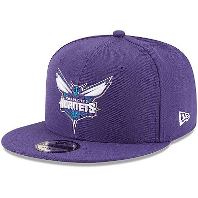 Men's New Era Purple Charlotte Hornets Official Team Color 9FIFTY Snapback Hat