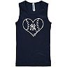 Girls Youth Soft as a Grape Navy New York Yankees Cotton Tank Top