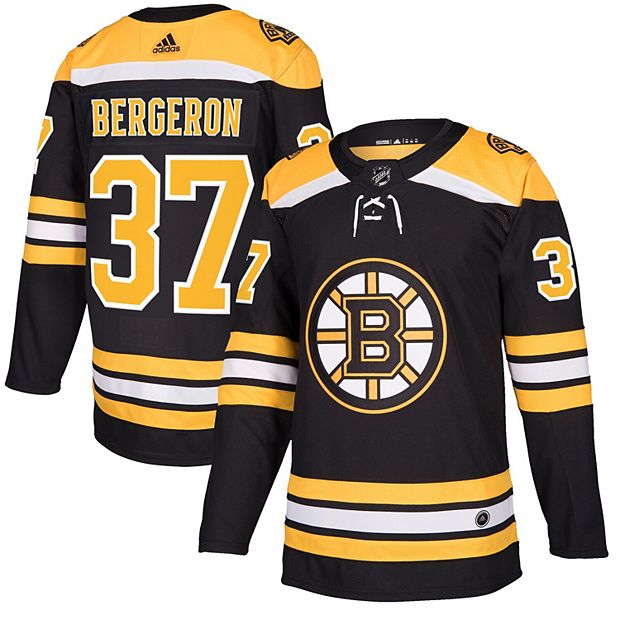 Men's Boston Bruins Patrice Bergeron #37 Adidas Black Authentic