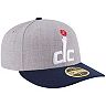 Men's New Era Heathered Gray/Navy Washington Wizards Two-Tone Low Profile 59FIFTY Fitted Hat