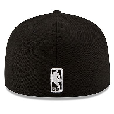 Men's New Era Black Boston Celtics Black & White Logo 59FIFTY Fitted Hat