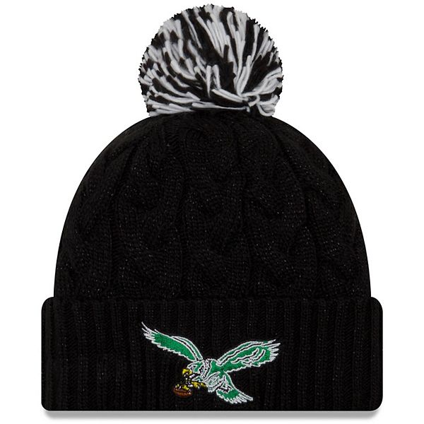 Women's New Era Black Philadelphia Eagles Cozy Cable Cuffed Knit Hat