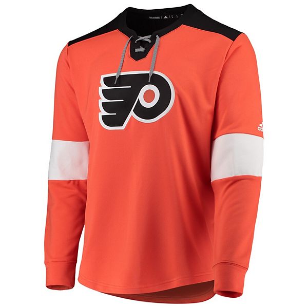 Men's adidas Orange Philadelphia Flyers Platinum Long Sleeve Jersey T-Shirt