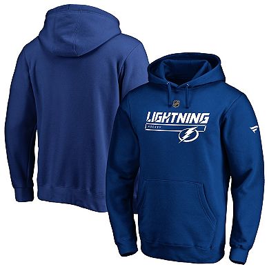 Men's Fanatics Branded Blue Tampa Bay Lightning Authentic Pro Rinkside Prime Pullover Hoodie