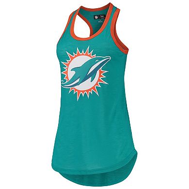 Women's G-III 4Her by Carl Banks Aqua Miami Dolphins Tater Tank Top