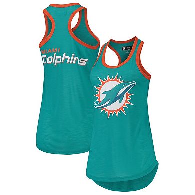 Women's G-III 4Her by Carl Banks Aqua Miami Dolphins Tater Tank Top