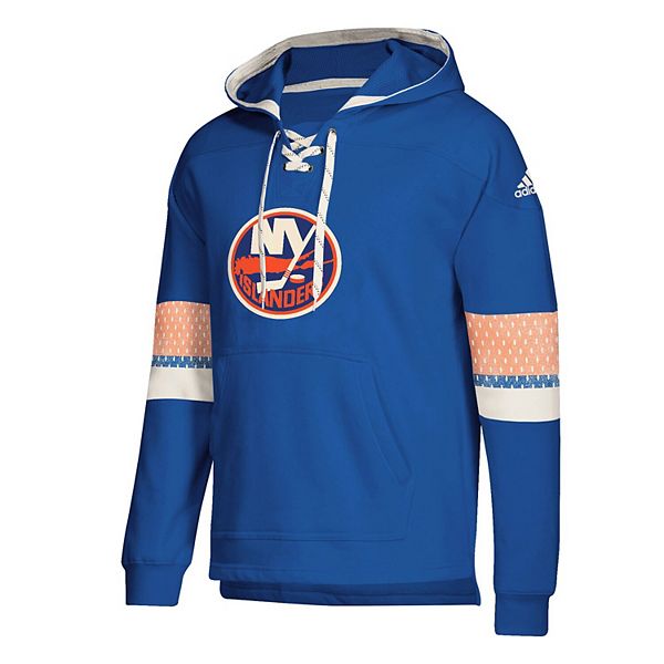 Men's adidas Royal New York Islanders Jersey Lace-Up Pullover Hoodie