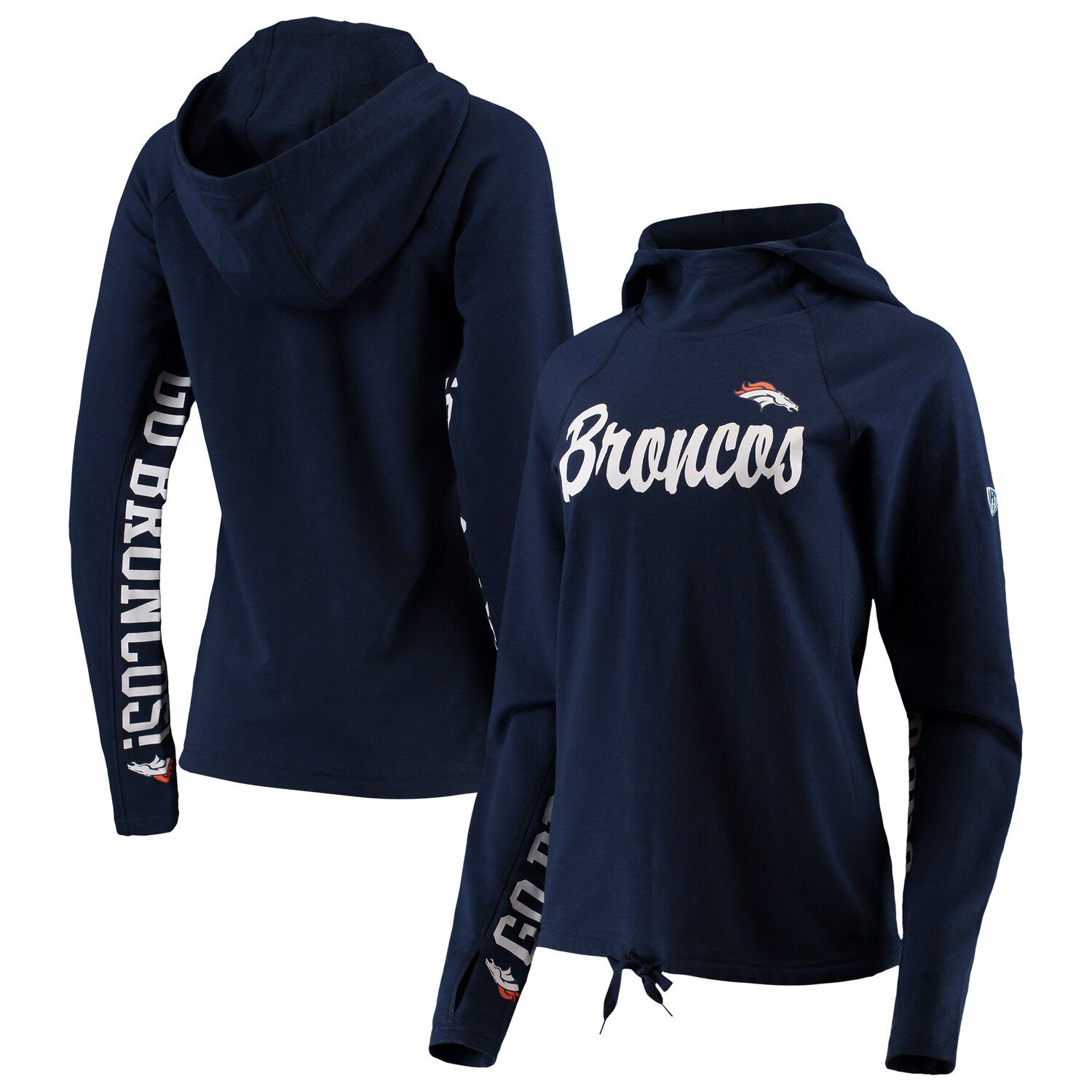 women's denver broncos zip up hoodie