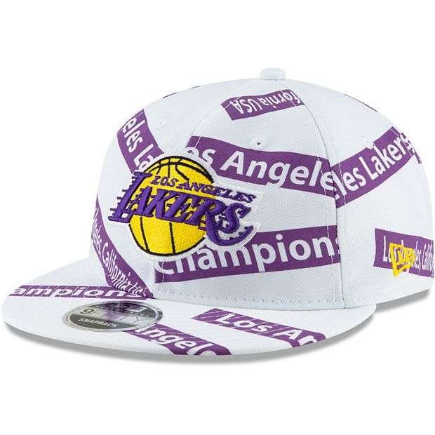 New Era White Crown Team 9Fifty Los Angeles Lakers Cap (white/purple)