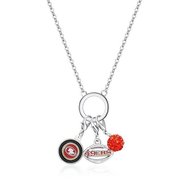 San Francisco 49ers Rhinestone Hoop Necklace