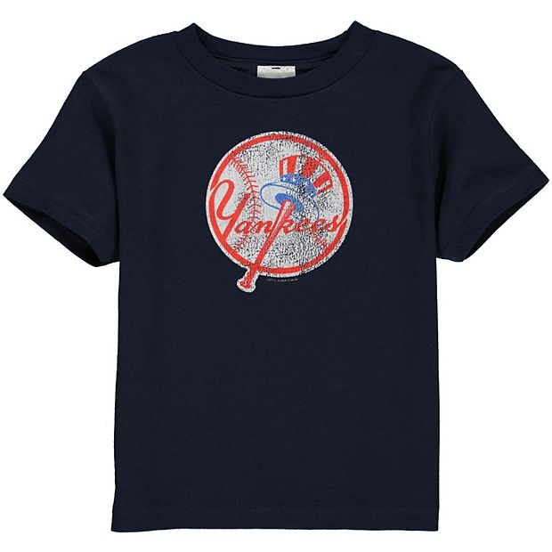 New York Yankees Baseball Flag Tee Shirt 5T / Navy Blue