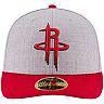 Men's New Era Heathered Gray/Red Houston Rockets Two-Tone Low Profile 59FIFTY Fitted Hat