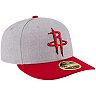 Men's New Era Heathered Gray/Red Houston Rockets Two-Tone Low Profile 59FIFTY Fitted Hat