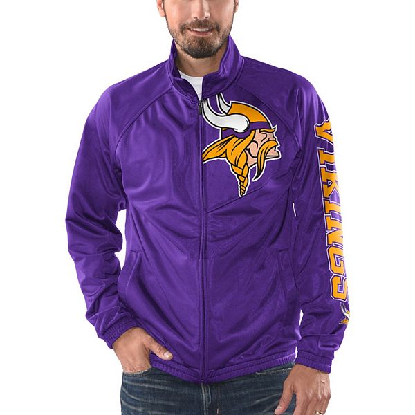 G-III Men's Minnesota Vikings Purple Baseline Reversible Full-Zip Jacket