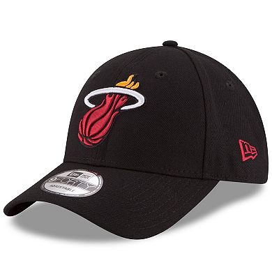 Men's New Era Black Miami Heat Official Team Color 9FORTY Adjustable Hat