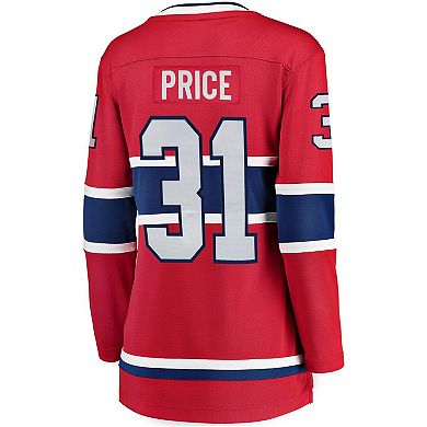 Women's Fanatics Branded Carey Price Red Montreal Canadiens Home Breakaway Player Jersey