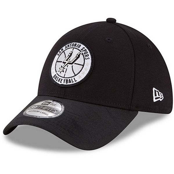 Men's New Era Black San Antonio Spurs 2018 Tip Off Series 39THIRTY Flex Hat