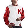 Men's Starter White/Scarlet Nebraska Huskers The Legend Full-Snap Jacket