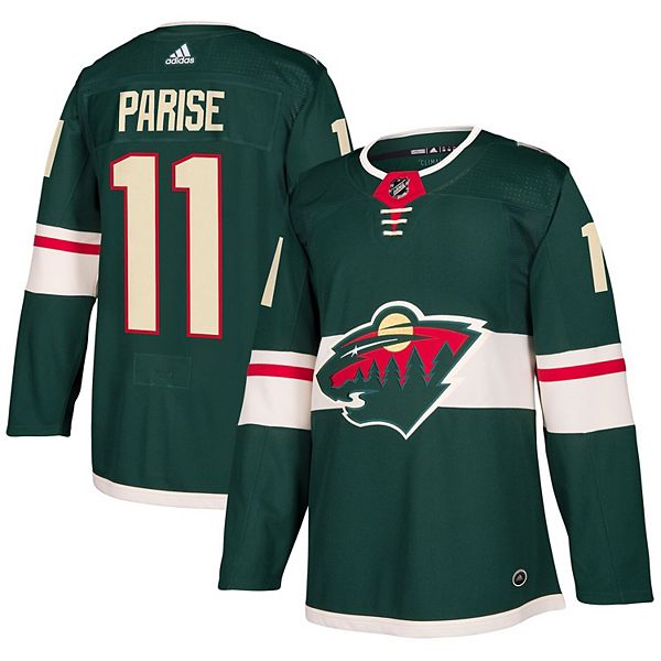 Reebok Zach Parise Minnesota Wild NHL Men Green Player Name & Number Jersey T-Shirt