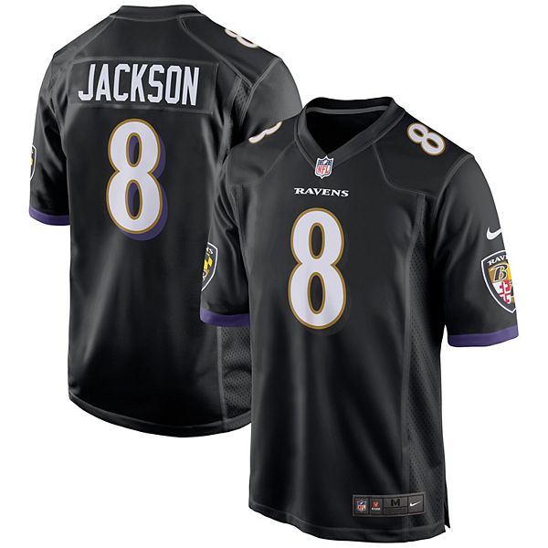 Men's Nike Lamar Jackson Black Baltimore Ravens Game Jersey