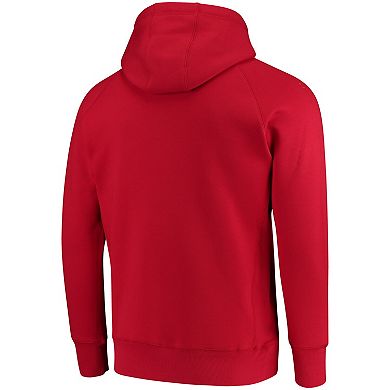 Men's Fanatics Branded Red Calgary Flames Indestructible Pullover Hoodie