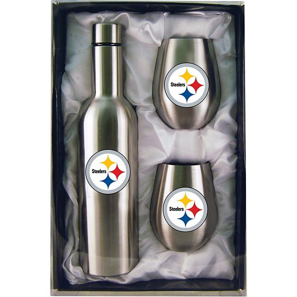 Pittsburgh Steelers Stainless Steel 28oz. Bottle and Tumblers Set