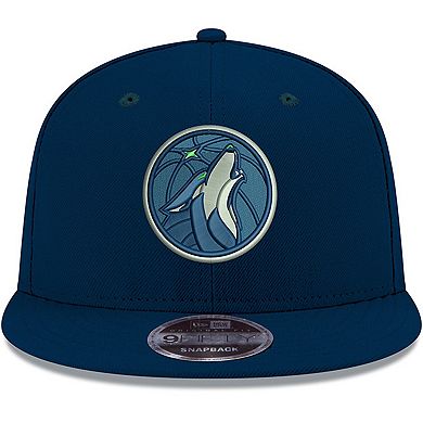 Men's New Era Black Minnesota Timberwolves Official Team Color 9FIFTY Snapback Adjustable Hat
