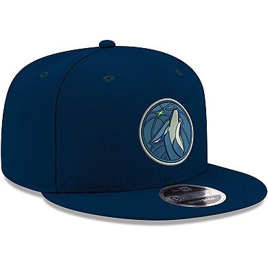 Men's New Era Black Minnesota Timberwolves Official Team Color 9FIFTY Snapback Adjustable Hat