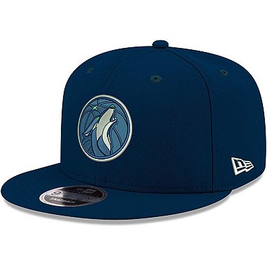 Men's New Era Black Minnesota Timberwolves Official Team Color 9FIFTY Snapback Adjustable Hat