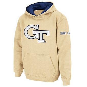 Youth Stadium Athletic Gold Georgia Tech Yellow Jackets Big Logo Pullover Hoodie