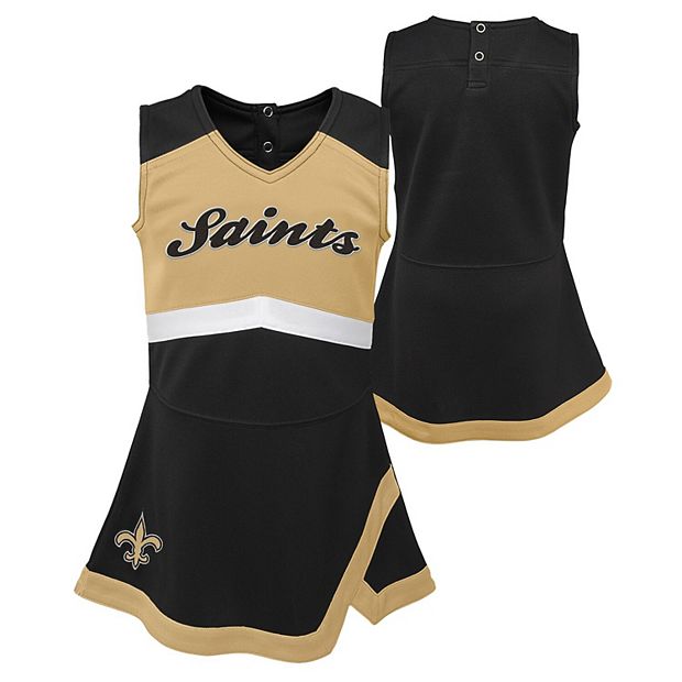 Girls Toddler Black/Gold New Orleans Saints Heart To Heart Jersey Tunic  Dress