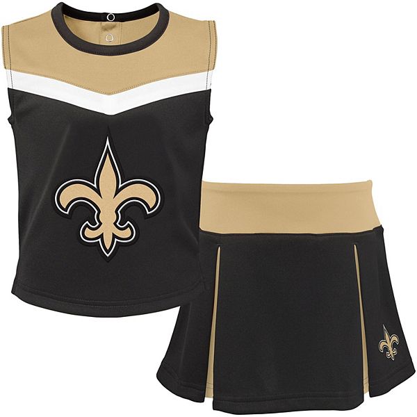 Youth Black/Gold New Orleans Saints Two-Piece Spirit Cheerleader Set