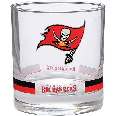 Tampa Bay Buccaneers Banded Rocks Glass