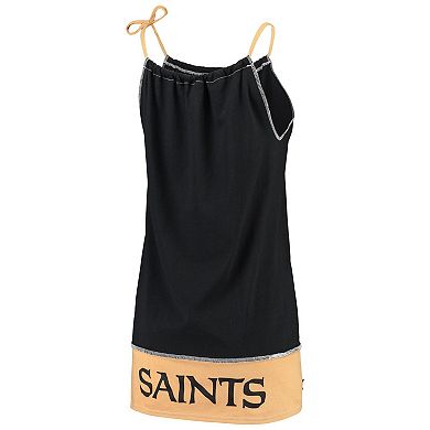 Women's Refried Apparel Black New Orleans Saints Sustainable Vintage Tank Dress