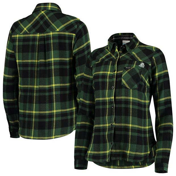 Oregon Ducks Columbia Women's Flare Gun Flannel Shirt - Green