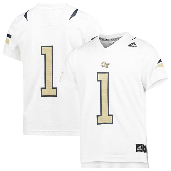 Youth adidas #1 White Georgia Tech Yellow Jackets Football ... Youth adidas #1 White Georgia Tech Yellow Jackets Football ...