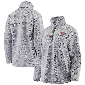 Women's G-III 4Her by Carl Banks Gray San Francisco 49ers Sherpa Quarter-Zip Pullover Jacket