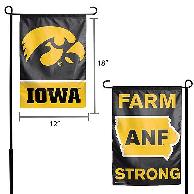 WinCraft Iowa Hawkeyes 12" x 18" Double-Sided Logo Garden Flag