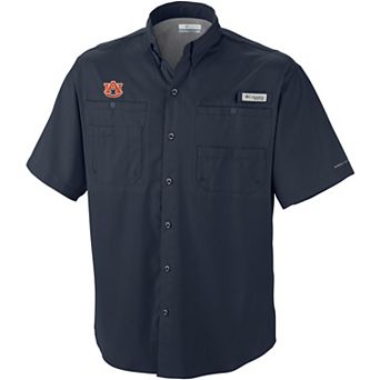 Men's Columbia Navy Auburn Tigers Big & Tall Collegiate Tamiami Button-Down Shirt