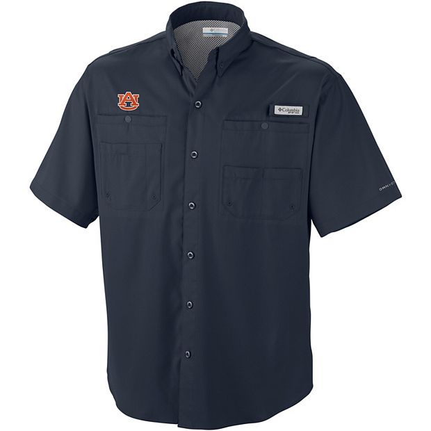 Men's Columbia Navy Auburn Tigers Big & Tall Collegiate Tamiami Button-Down  Shirt