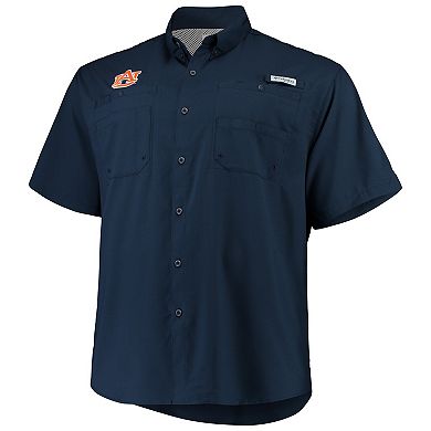 Men's Columbia Navy Auburn Tigers Big & Tall Collegiate Tamiami Button-Down Shirt